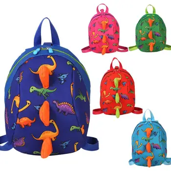 Рюкзак для дошкольного возраста с рисунком динозавра, Регулируемые Ремни, Легкая школьная сумка на молнии для малышей, детский сад, школьная сумка для улицы