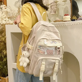 Рюкзак для любителей моды, Женский рюкзак Kawaii Bookbag для подростков, школьная сумка для ноутбука, Mochila, Женская дорожная сумка через плечо