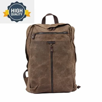 рюкзак, холщовые вощеные ретро сумки для ноутбуков, мужской походный рюкзак, водонепроницаемый дорожный