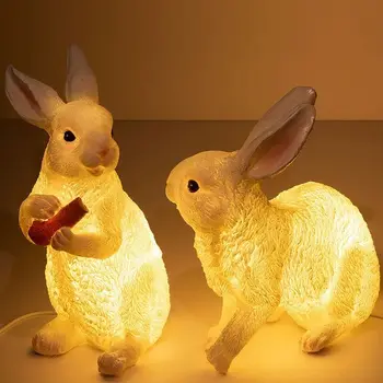 Светильник для сада с Кроликом, Мультяшное Животное, Уличная Водонепроницаемая светодиодная лампа для газона, Декоративное ландшафтное освещение во дворе Виллы