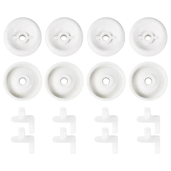 Сменные ролики и шпильки для посудомоечной машины из 8 предметов Белого Цвета, совместимые с AP2039084