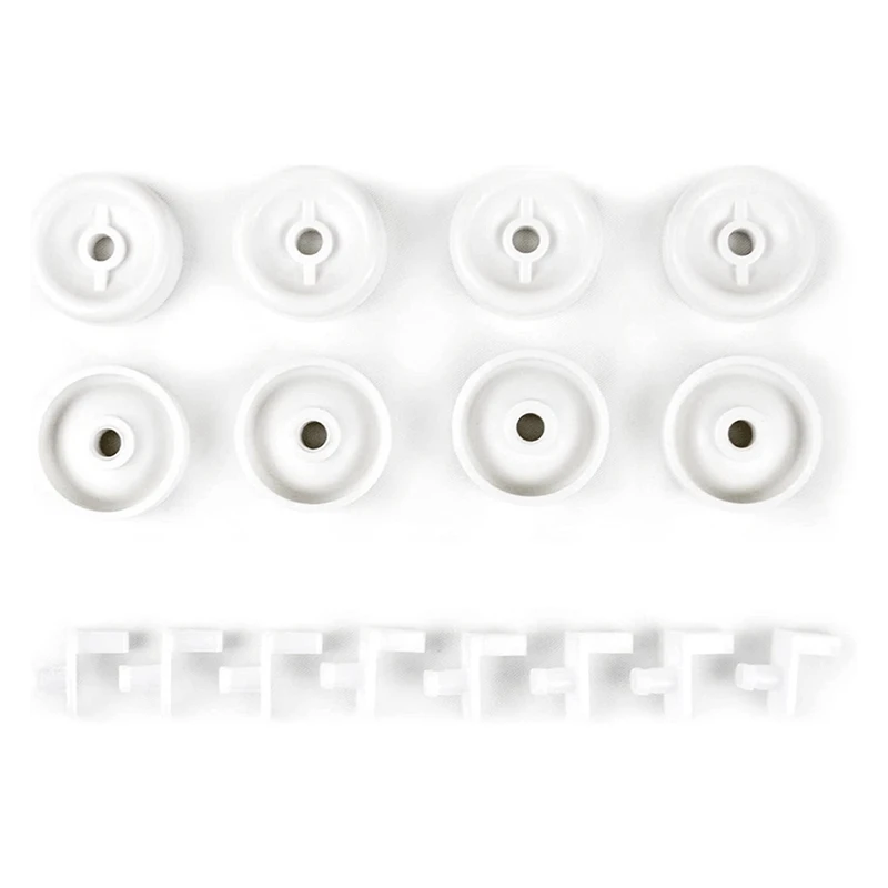 Сменные ролики и шпильки для посудомоечной машины из 8 предметов Белого Цвета, совместимые с AP2039084 - 4