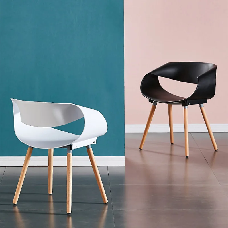 Современная минималистичная мебель для дома креативный дизайн пластиковый обеденный стул с скандинавской спинкой гостиничный стул для переговоров кресла для отдыха - 0