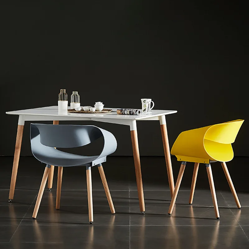 Современная минималистичная мебель для дома креативный дизайн пластиковый обеденный стул с скандинавской спинкой гостиничный стул для переговоров кресла для отдыха - 2