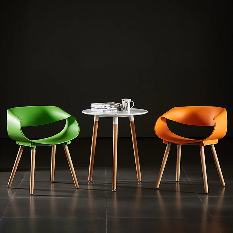 Современная минималистичная мебель для дома креативный дизайн пластиковый обеденный стул с скандинавской спинкой гостиничный стул для переговоров кресла для отдыха - 3