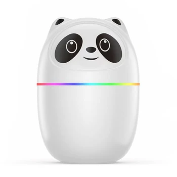 Увлажнитель воздуха Pandas Милый диффузор с ароматическим эфирным маслом объемом 220 мл, USB-устройство для запотевания, туманообразователь с красочным ночником