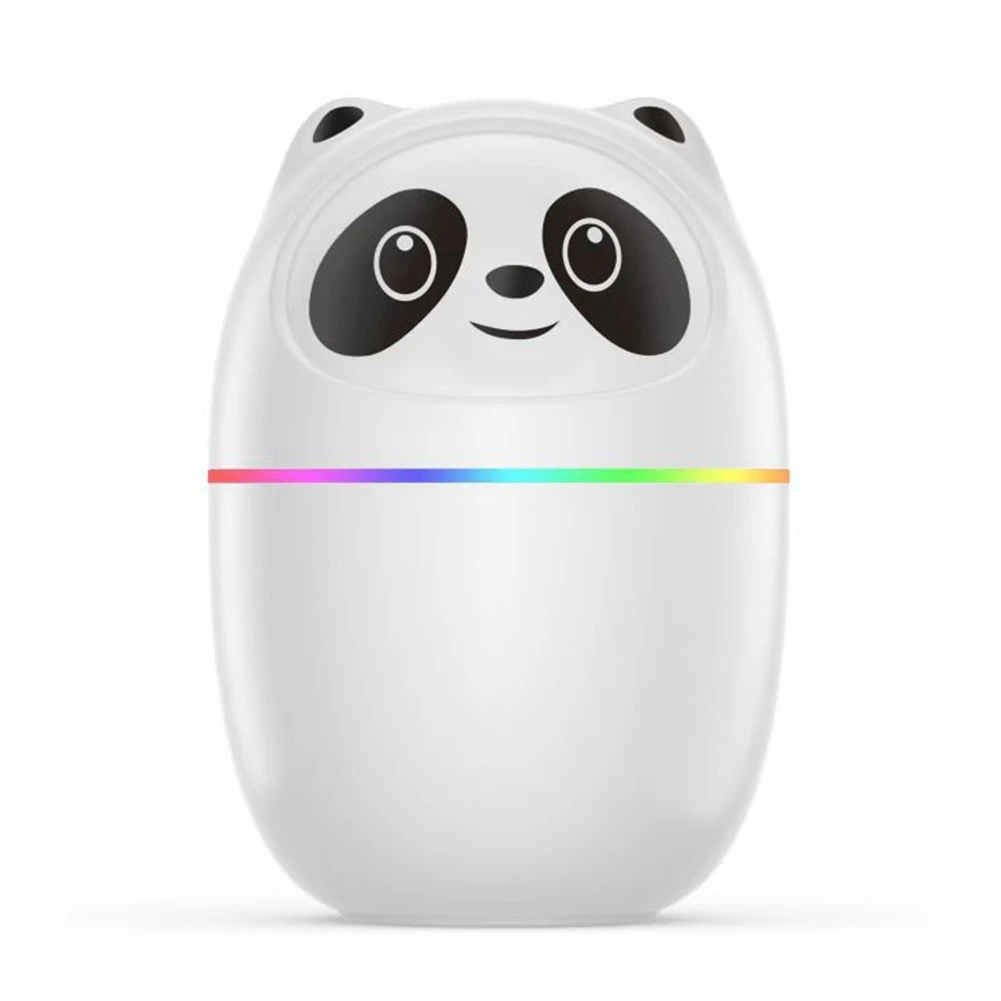 Увлажнитель воздуха Pandas Милый диффузор с ароматическим эфирным маслом объемом 220 мл, USB-устройство для запотевания, туманообразователь с красочным ночником - 0