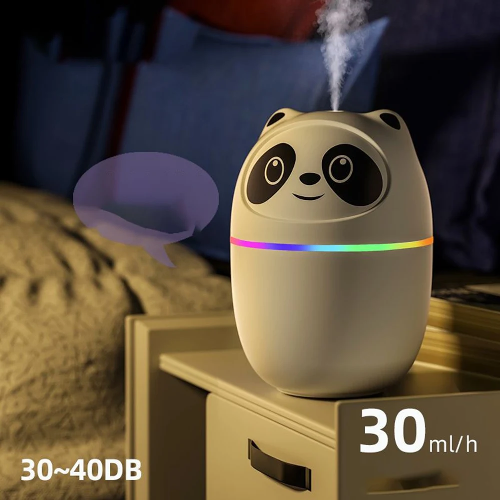 Увлажнитель воздуха Pandas Милый диффузор с ароматическим эфирным маслом объемом 220 мл, USB-устройство для запотевания, туманообразователь с красочным ночником - 3