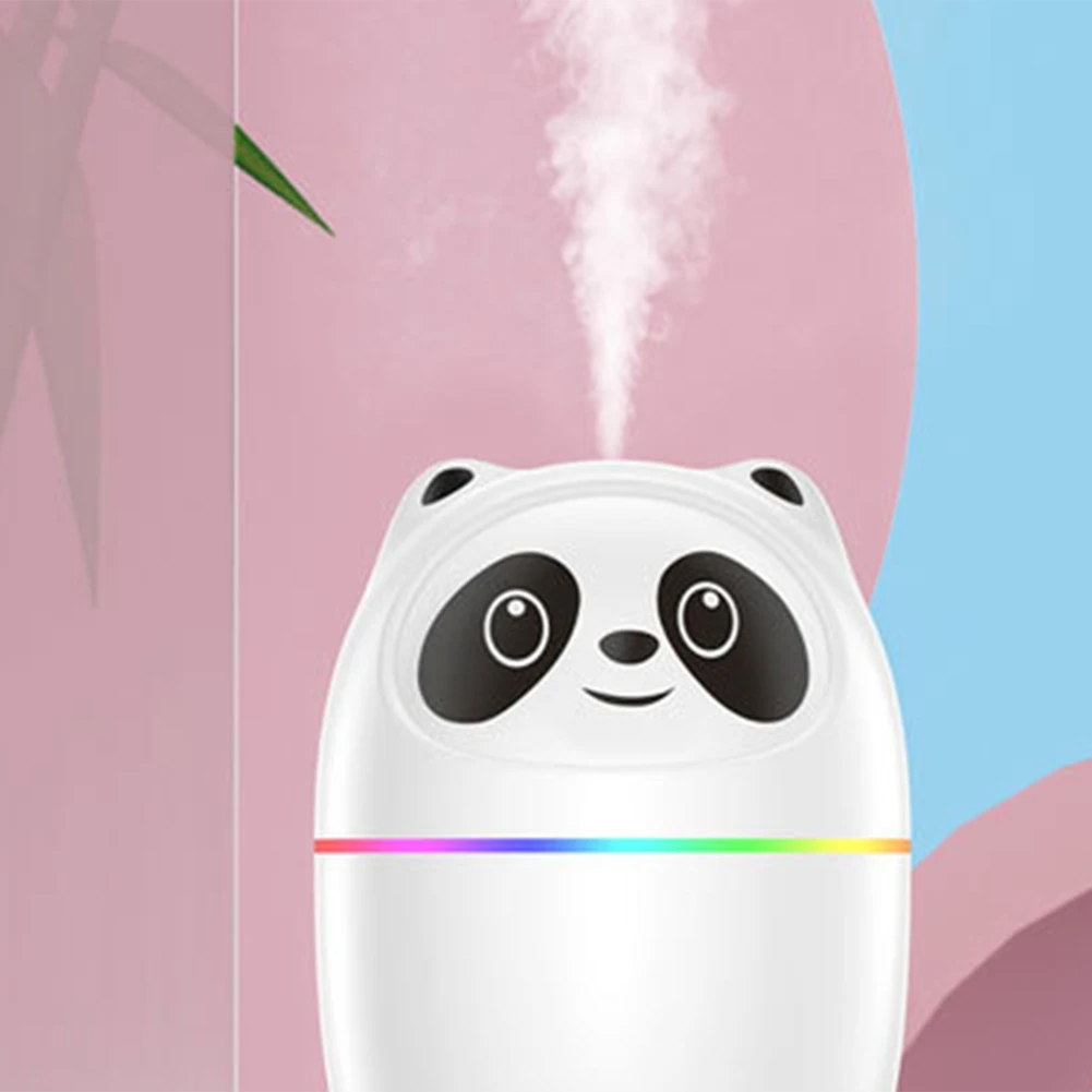 Увлажнитель воздуха Pandas Милый диффузор с ароматическим эфирным маслом объемом 220 мл, USB-устройство для запотевания, туманообразователь с красочным ночником - 4