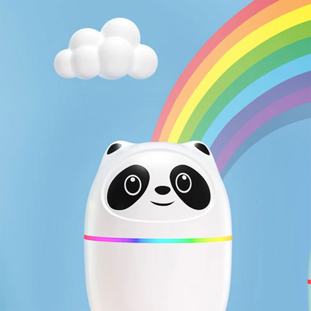 Увлажнитель воздуха Pandas Милый диффузор с ароматическим эфирным маслом объемом 220 мл, USB-устройство для запотевания, туманообразователь с красочным ночником - 5