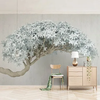 Фотообои на заказ, Креативная 3D Стереоскопическая Абстрактная фреска в виде дерева, Аксессуары для дома, Гостиная, Элегантные обои, фрески