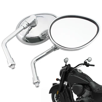 Хромированные боковые зеркала заднего вида на руле мотоцикла для моделей Indian Chief Chieftain Scout Roadmaster