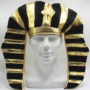 Хэллоуин, Пасхальное шоу, вечеринка, Шляпа-змея Фараона, Египетская золотая шляпа, Шляпа фараона, Шляпа Египетского фараона, Жуткая шляпа со змеиной головой