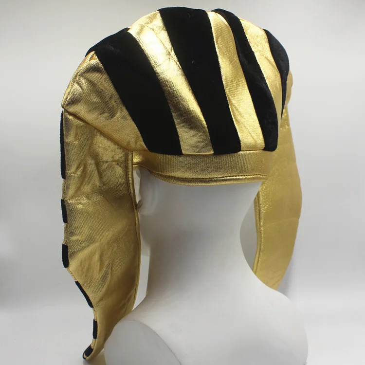 Хэллоуин, Пасхальное шоу, вечеринка, Шляпа-змея Фараона, Египетская золотая шляпа, Шляпа фараона, Шляпа Египетского фараона, Жуткая шляпа со змеиной головой - 3