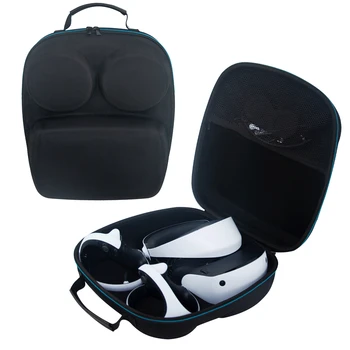 Чехол для переноски для PS VR2, Амортизирующая Переносная сумка для хранения, Двойная молния для PS5 VR2, Аксессуары для хранения, черный