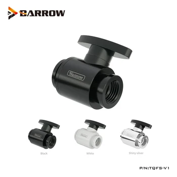 Шаровой кран Barrow TQFS-V1 Черный/Серебристый/белый G1/4 MINI Handle с Двойным Внутренним уплотнением, Пластиковая ручка, Корпус из латуни