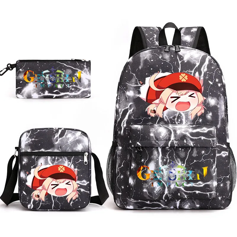 Школьная сумка для подростков Genshin Impact, рюкзак разных цветов с мультяшным принтом, Повседневный рюкзак, Детский рюкзак для мальчиков и девочек - 3
